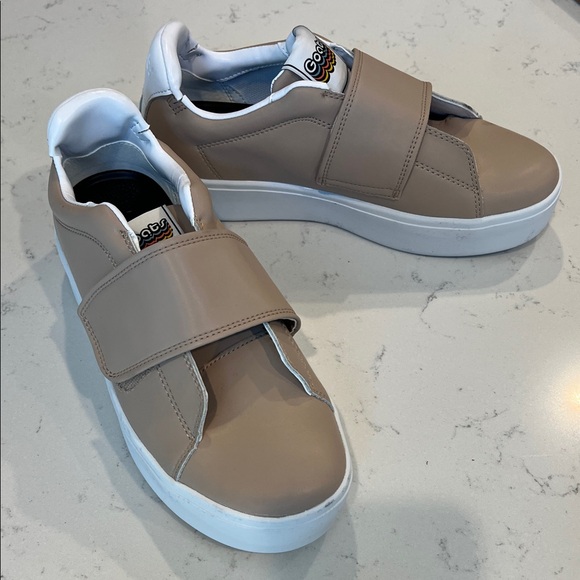 Beige Velcro women's  Sneakers - Picture 1 of 6